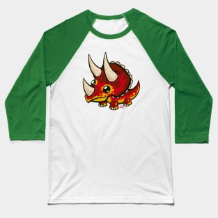 Triceratops Baseball T-Shirt